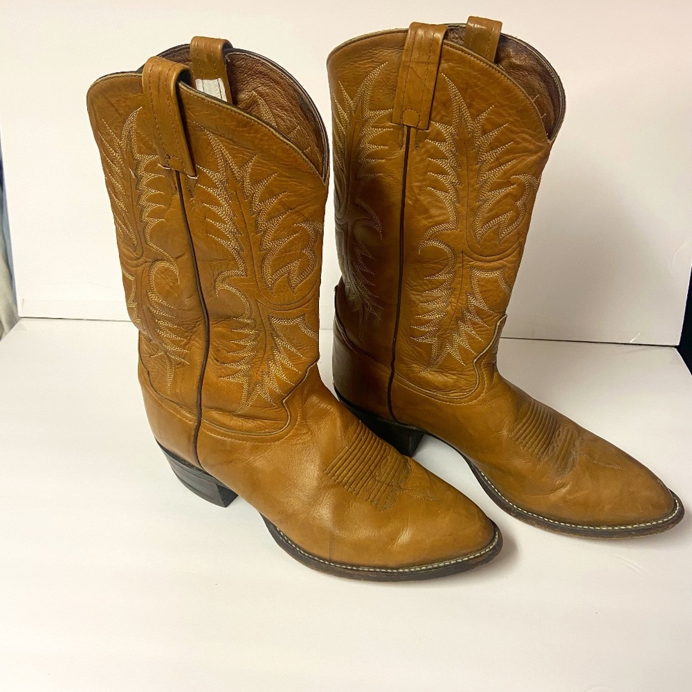 Tony Lama Cowboy Tan Boot Size 11 Made in USA